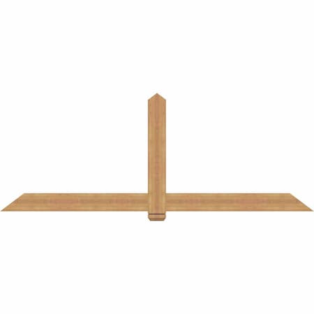 Ekena Millwork Eugene Smooth Timber Gable Bracket, Western Red Cedar, 96"W x 36"H x 1 1/2"D x 5 1/2"F, 9/12 Pitch GBW096X36X0206EUG00SWR
